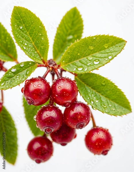 Obraz Barberry, isolated on white background. Generative AI