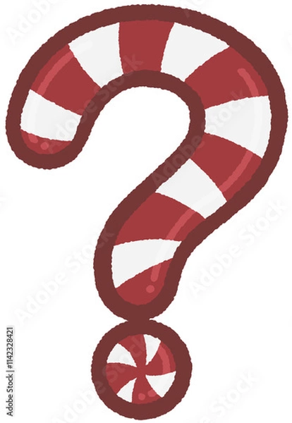 Fototapeta Candy cane question mark