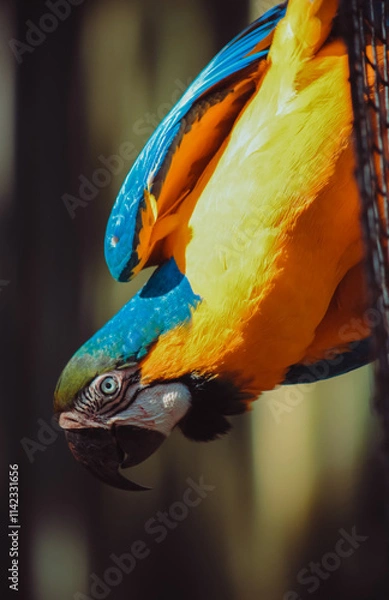 Fototapeta arara azul e amarela