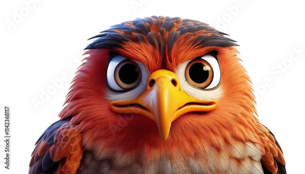 Fototapeta hawk isolated on white background PNG