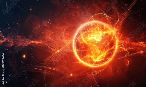 Obraz Abstract representing the concept of quantum energy, quantum, energy, abstract,science, physics, futuristic