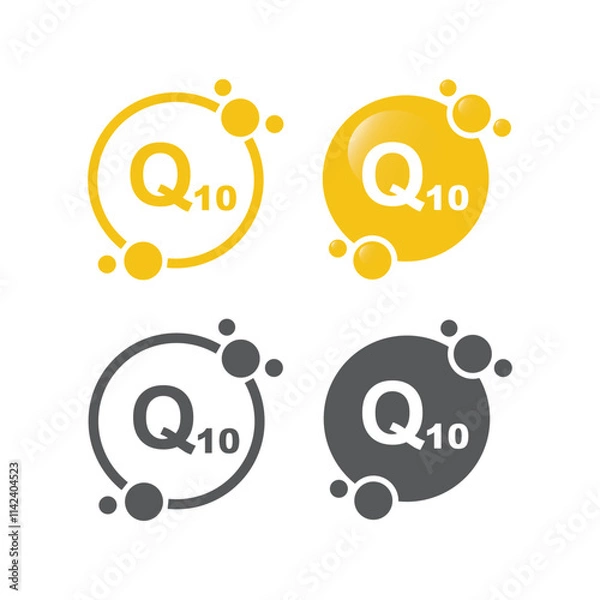 Obraz Coenzyme Q10 - icon, vector, symbol, sticker.