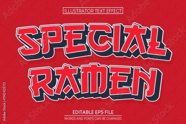 Obraz Special Ramen Text Effect. editable text effect