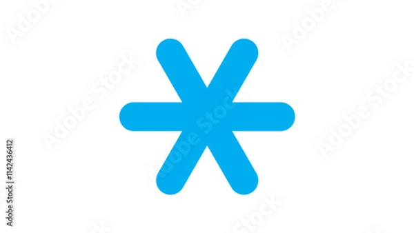 Fototapeta blue snowflake icon
