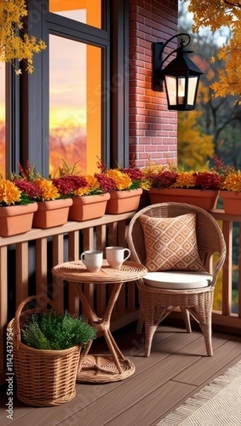 Fototapeta table and chairs