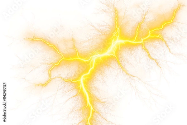 Obraz lightnings and thunder bold yellow