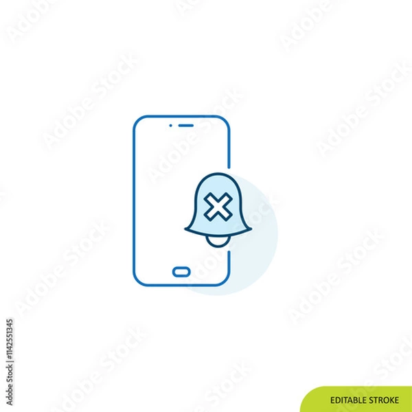 Obraz Silent mode, Mobile Icon, Editable stroke