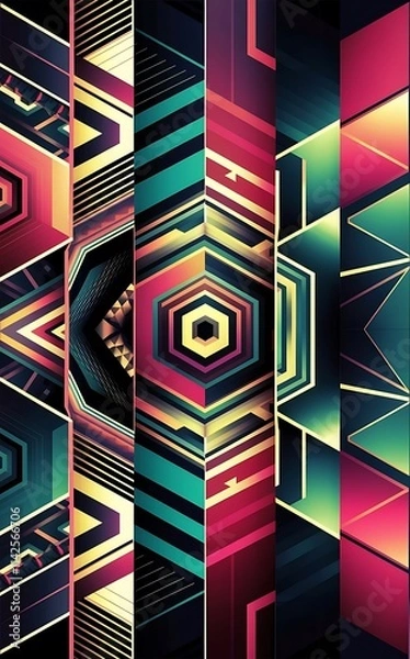 Obraz Mega set of geometric wallpapers