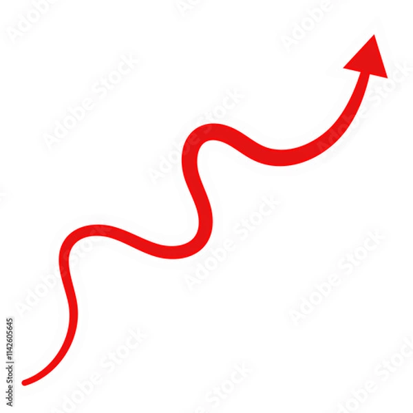 Fototapeta up curve arrow