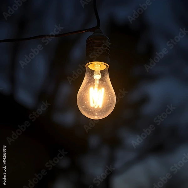 Obraz light bulb on a dark background