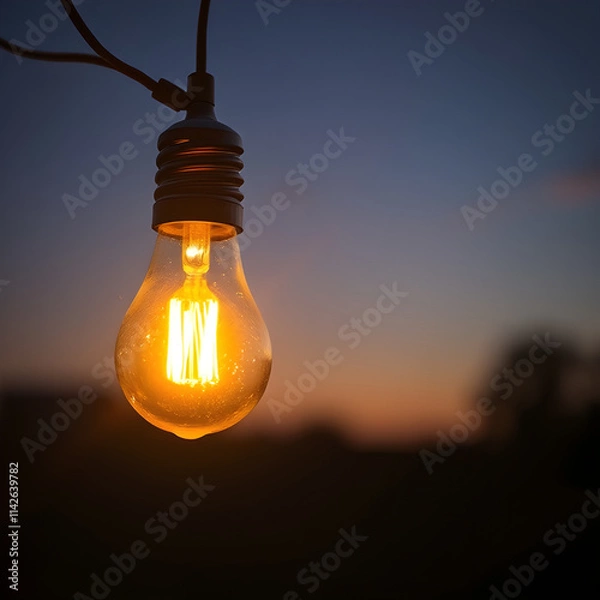 Obraz light bulb in the dark