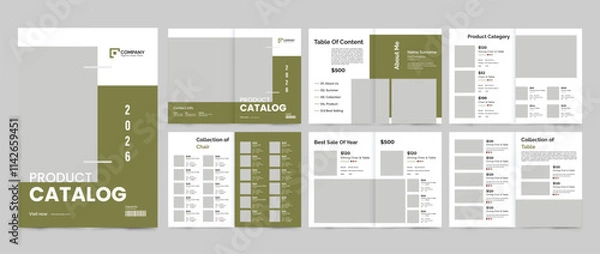 Obraz product catalog brochure design template, furniture Product collection. catalogue design