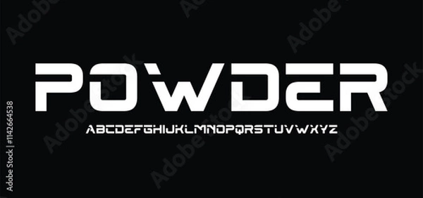 Fototapeta Minimal modern alphabet fonts and numbers. Abstract urban rounded line font typography typeface uppercase. vector illustration
