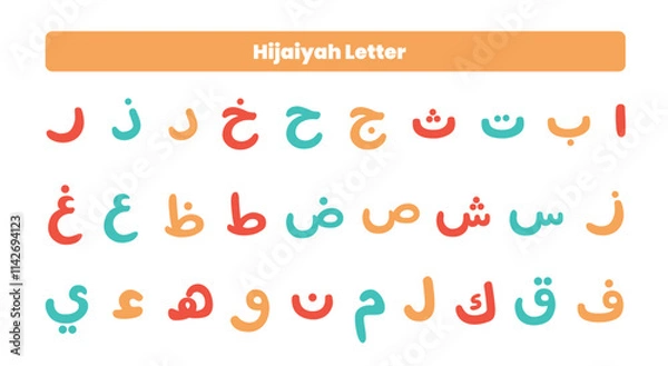 Obraz Hijaiyah Arabic Letter Set