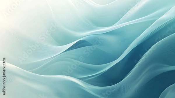 Fototapeta Abstract Teal Wave Pattern Background Design