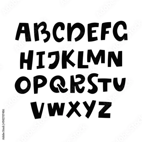 Fototapeta Stylized Alphabet Letters that are perfect for enhancing Creative Projects and Designs