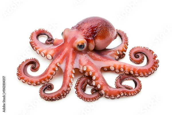 Obraz Fresh octopus on a white background