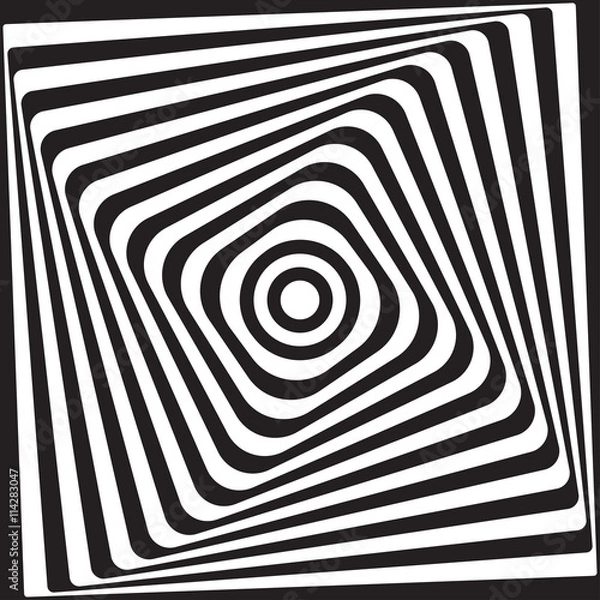 Obraz optical illusion art circle vector background