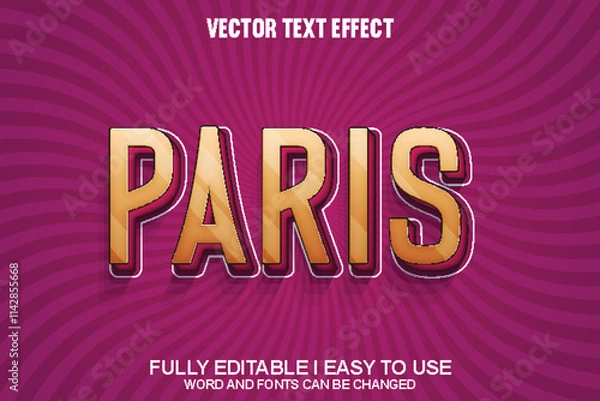 Fototapeta Vector 3D Editable Text Effect