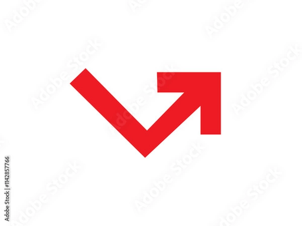 Fototapeta Right side arrow or upload icon