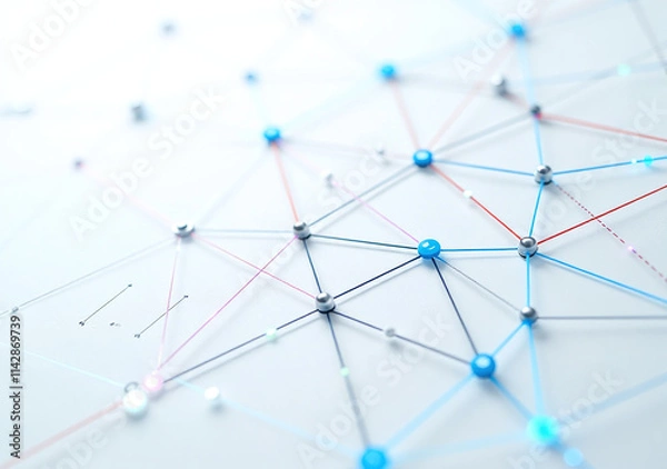 Obraz future proof networking design sleek abstract white digital