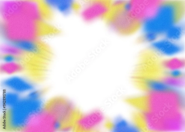 Obraz An abstract transparent iridescent color blur burst design element.