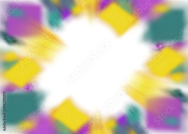 Obraz An abstract transparent iridescent color blur burst design element.