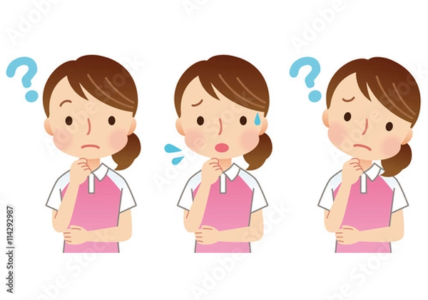 Fototapeta 女性スタッフ　表情セット