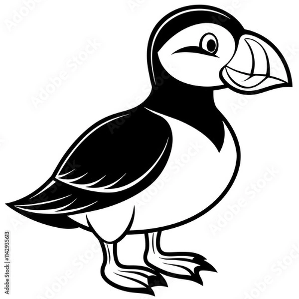 Fototapeta vector illustration of a duck