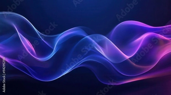 Obraz visually striking abstract waves flowing into one another, creating a dynamic background that captures movement and energy, perfect for modern design applications
