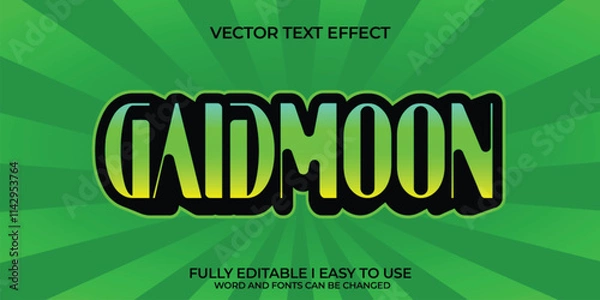 Fototapeta Vector 3D Editable Text Effect