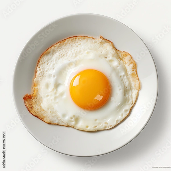 Obraz fried egg on white plate