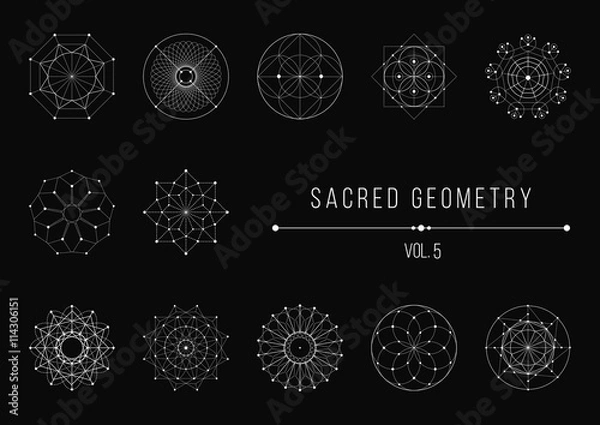 Obraz Sacred Geometry Bundle. Vector Illustration