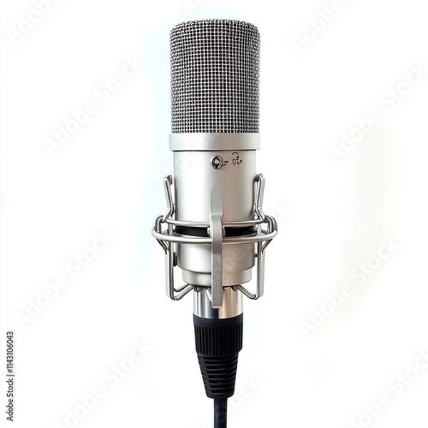 Fototapeta microphone isolated on white