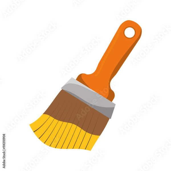 Fototapeta Tool concept represented by paint brush icon. isolated and flat illustration 