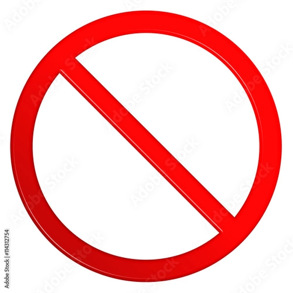 Obraz Not Allowed Sign Blank