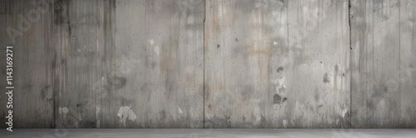 Fototapeta Distressed concrete wall, mottled grey tones  Gritty, urban backdrop , backdrop, building texture, building