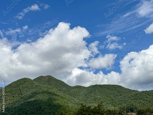 Obraz clouds over the mountains