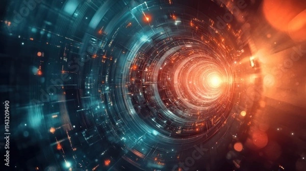 Fototapeta Digital Vortex: A Journey Through Cyberspace