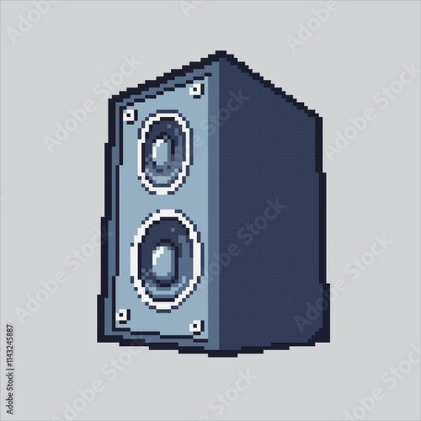 Fototapeta Pixel art illustration Hip Hop Sound System. Pixelated Hip Hop Stereo. Hip Hop Sound System Stereo icon pixelated for the pixel art game and icon for website and video game. old school retro.