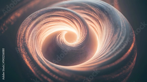 Obraz Abstract swirling forms converge into a futuristic sphere.