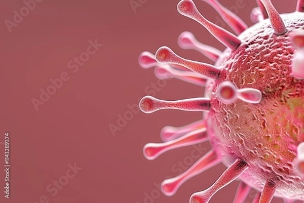 Obraz Red Alert: COVID-19 Virology Concept in 3D Rendering