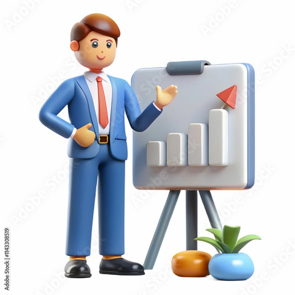 Fototapeta Professional at Growth Mindset Workshop Focused on Self Improvement and Personal Development with Empty Space