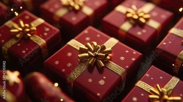 Fototapeta Christmas gifts celebration decoration surprise.