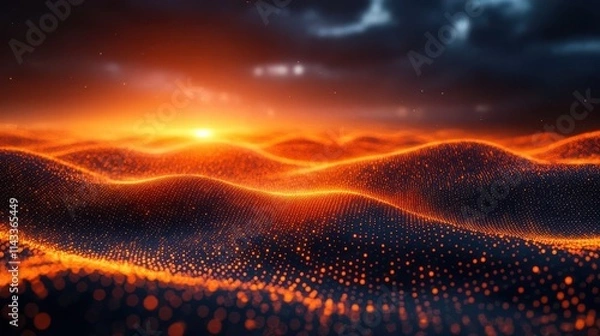 Fototapeta abstract 3d render light background design network concep