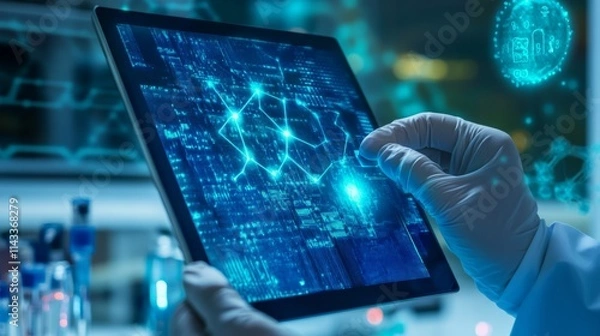 Obraz Nanotechnology Diagnostic System on Digital Tablet