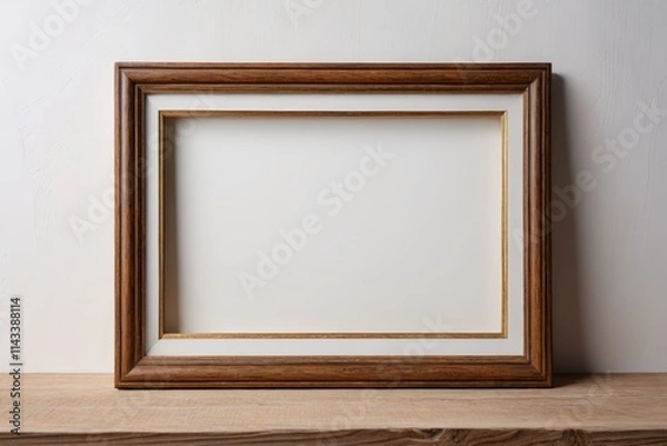 Fototapeta there is a picture of a picture frame on a shelf