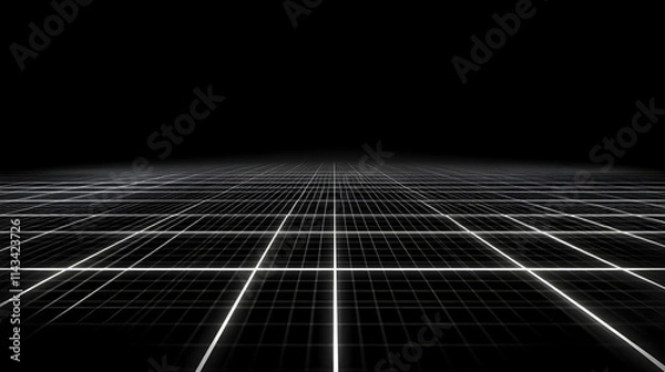 Obraz Abstract Grid Pattern Extending Towards Horizon