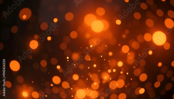 Fototapeta "Abstract Glowing Light Particles Floating in a Dark Background with Soft Bokeh Effects – Dreamy and Magical Futuristic Vibe Perfect for Technology, Fantasy Themes, and Modern Visual Concepts"