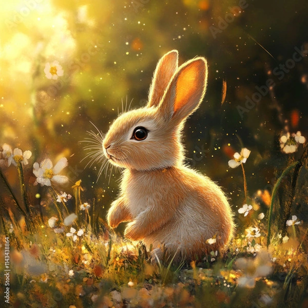Fototapeta rabbit in the forest